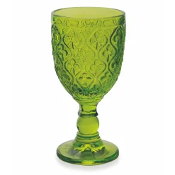 Viadurini Kitchen Gläser Set-Wein- oder Wasserkelche aus farbigem Glas und Arabeskendekoration 12 Stück - Marokko