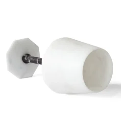 Viadurini Decor Weinkelch-Weinglas aus mattweißem Carrara-Marmor und rotem Levanto - Caglio