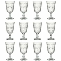 Viadurini Kitchen Gläser Set-Weingläser aus transparentem dekoriertem Glas 12 Designbecher - Marokkobisch