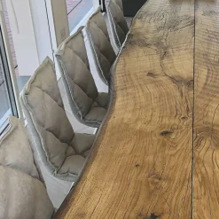 Viadurini Living Esstische Nach Mass|Esstische-Weltlicher Wohnzimmertisch aus Eiche und 12 Stühle inklusive Made in Italy - Dite