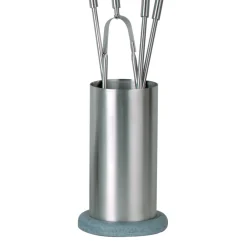 Viadurini Fire Design Kaminbesteck-Werkzeughalter aus Edelstahl mit 4 in Italien hergestellten Zubehörteilen – Rucksack