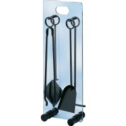 Viadurini Fire Design Kaminbesteck-Werkzeughalter aus gehärtetem Kristall mit 4 Zubehörteilen, hergestellt in Italien – Zebra