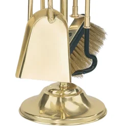 Viadurini Fire Design Kaminbesteck-Werkzeughalter aus Messing mit 4 Zubehörteilen, Höhe 65 cm, hergestellt in Italien – Känguru