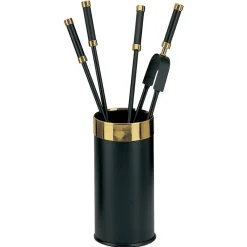 Viadurini Fire Design Kaminbesteck-Werkzeughalter mit 4 Kaminzubehörteilen im Lieferumfang enthalten, hergestellt in Italien – Schlange