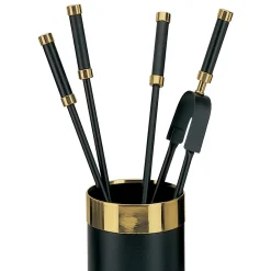 Viadurini Fire Design Kaminbesteck-Werkzeughalter mit 4 Kaminzubehörteilen im Lieferumfang enthalten, hergestellt in Italien – Schlange