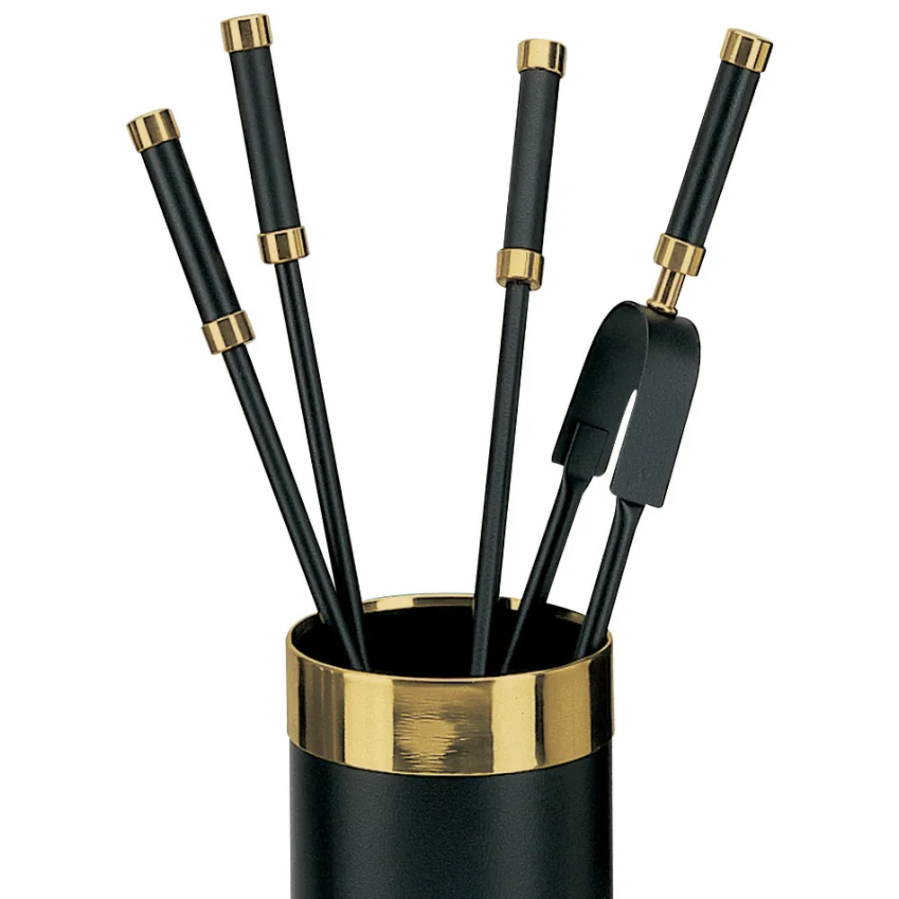 Viadurini Fire Design Kaminbesteck-Werkzeughalter mit 4 Kaminzubehörteilen im Lieferumfang enthalten, hergestellt in Italien – Schlange