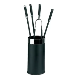 Viadurini Fire Design Kaminbesteck-Werkzeughalter mit 4 Kaminzubehörteilen im Lieferumfang enthalten, hergestellt in Italien – Schlange