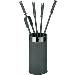 Viadurini Fire Design Kaminbesteck-Werkzeughalter mit 4 Kaminzubehörteilen im Lieferumfang enthalten, hergestellt in Italien – Schlange