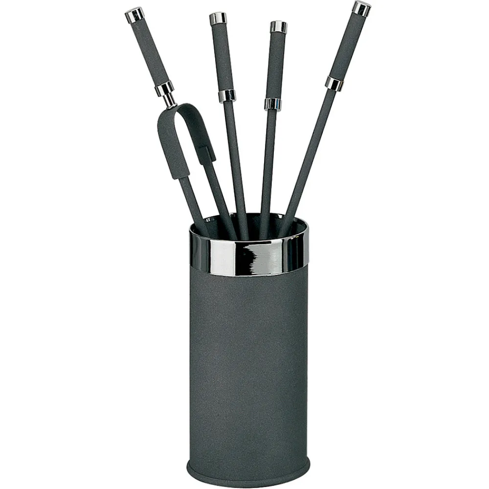 Viadurini Fire Design Kaminbesteck-Werkzeughalter mit 4 Kaminzubehörteilen im Lieferumfang enthalten, hergestellt in Italien – Schlange