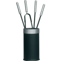 Viadurini Fire Design Kaminbesteck-Werkzeughalter mit 4 Kaminzubehörteilen im Lieferumfang enthalten, hergestellt in Italien – Schlange