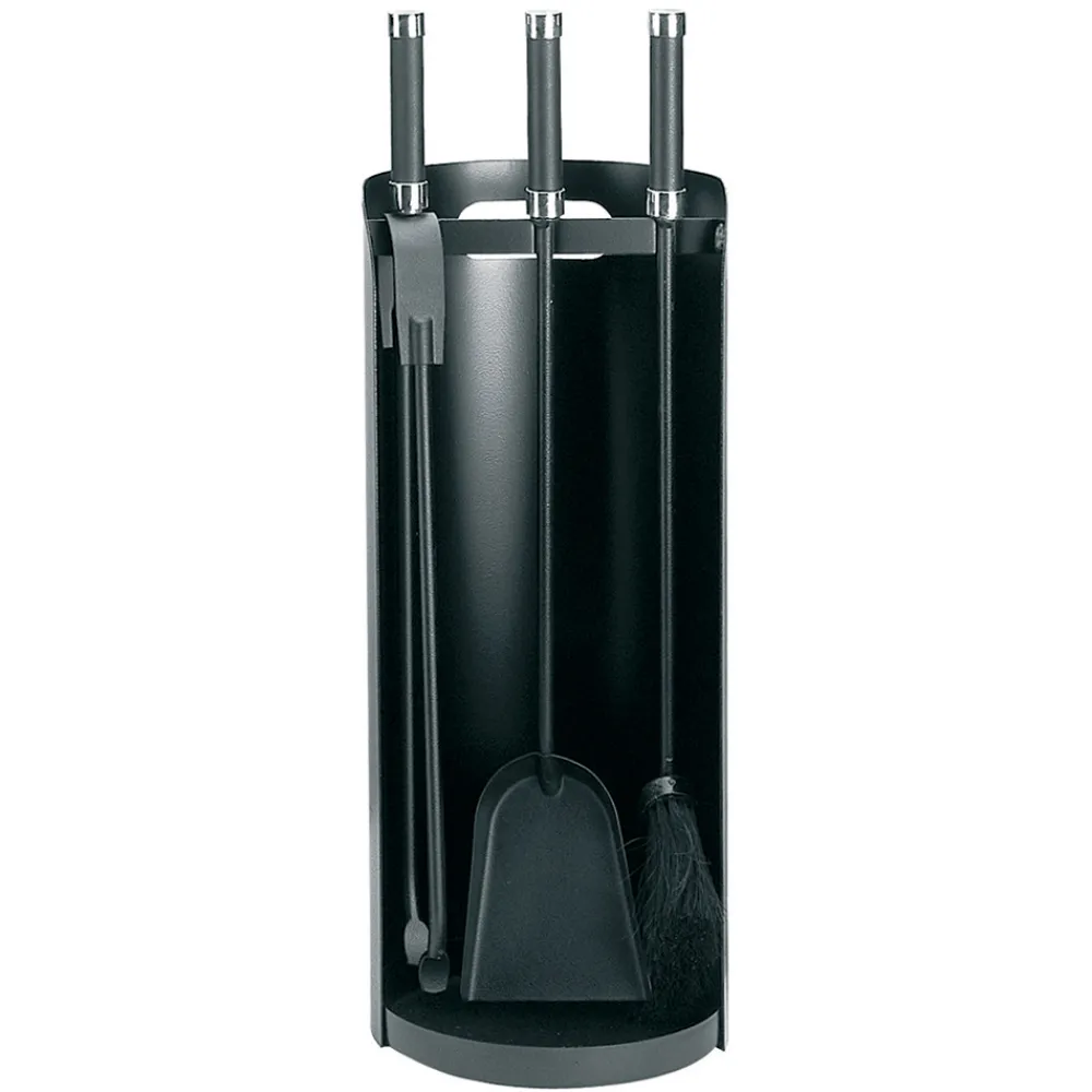 Viadurini Fire Design Kaminbesteck-Werkzeughalter mit 3 Kaminbesteck aus Metall, hergestellt in Italien – Bazar