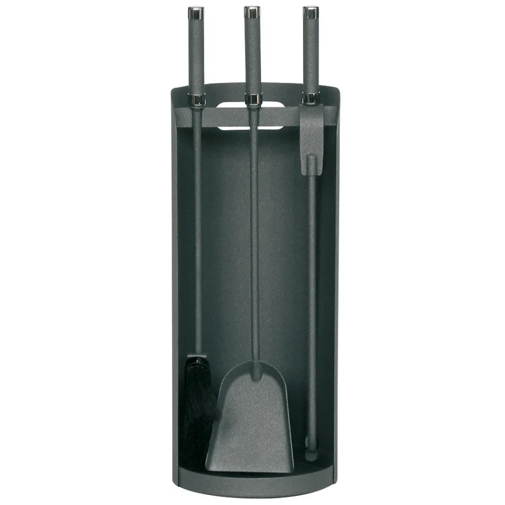 Viadurini Fire Design Kaminbesteck-Werkzeughalter mit 3 Kaminbesteck aus Metall, hergestellt in Italien – Bazar