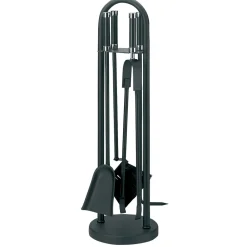 Viadurini Fire Design Kaminbesteck-Werkzeughalter mit 4 Kaminbestecken Made in Italy – Licaone