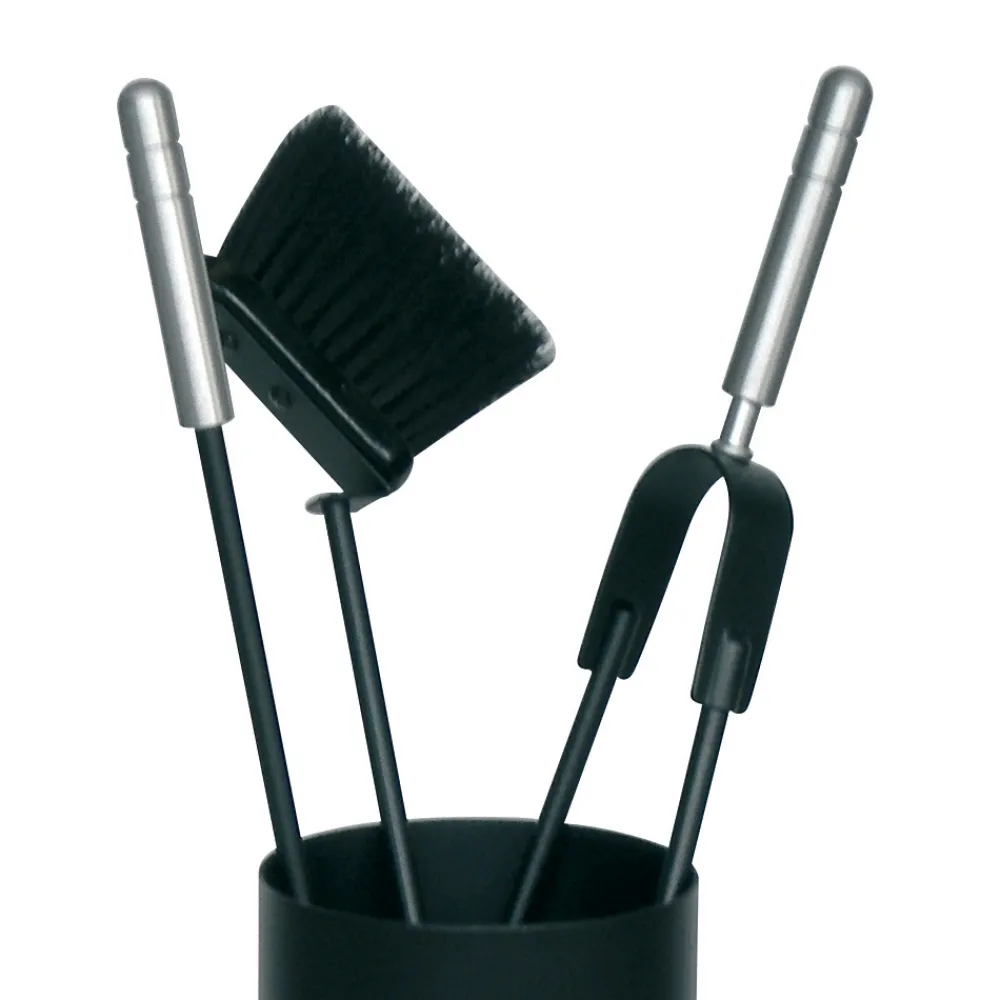 Viadurini Fire Design Kaminbesteck-Werkzeughalter mit 3 Made in Italy Kaminpflegewerkzeugen – Cuscus