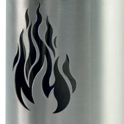 Viadurini Fire Design Kaminbesteck-Werkzeughalter mit 4 Zubehörteilen aus Edelstahl und Flamme, hergestellt in Italien – Vita
