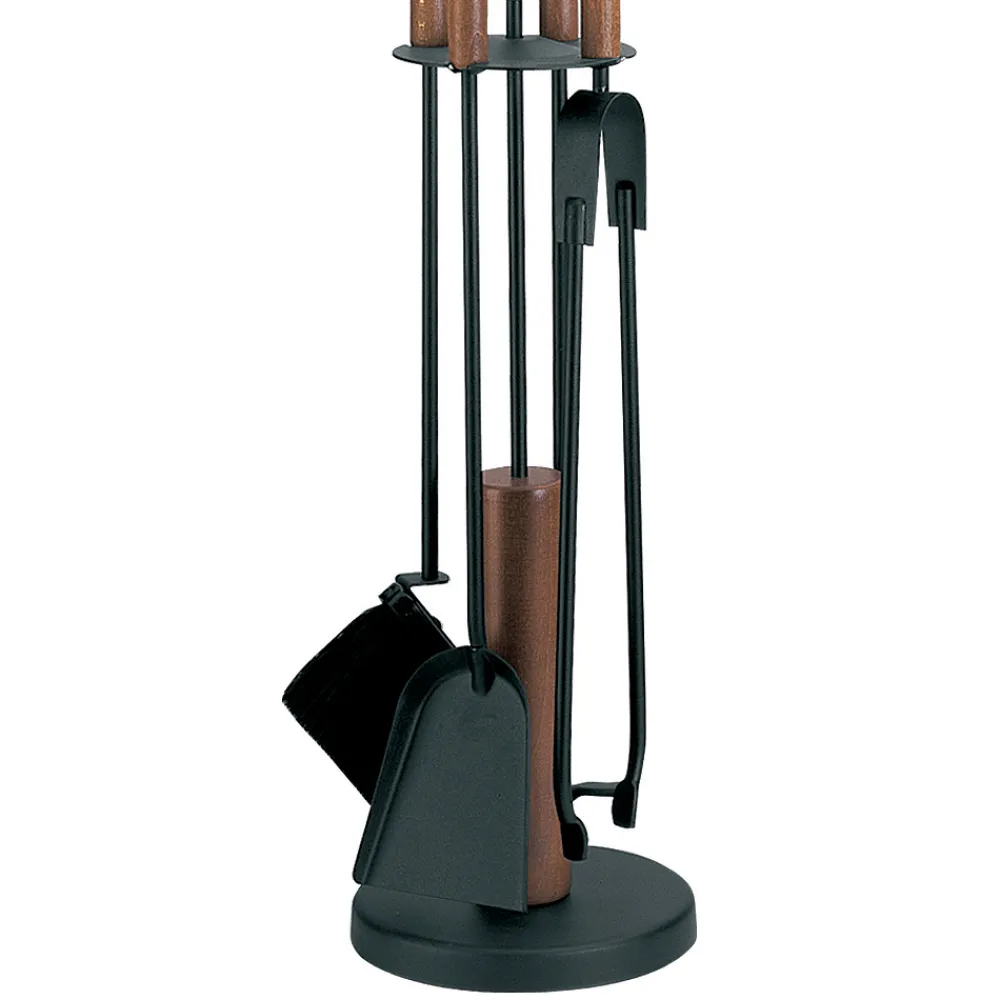 Viadurini Fire Design Kaminbesteck-Werkzeughalter mit 4 Zubehörteilen aus Metall oder Stahl, hergestellt in Italien – Papaya