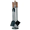 Viadurini Fire Design Kaminbesteck-Werkzeughalter mit 4 Zubehörteilen und Metallstruktur, hergestellt in Italien – Papaya
