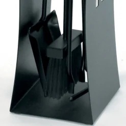 Viadurini Fire Design Kaminbesteck-Werkzeughalter mit modernen Linien aus Metall und 4 Werkzeugen, hergestellt in Italien – Maiko