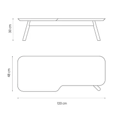 Viadurini Living Moderne Couchtische-Wertvoller Couchtisch aus massivem Eschenholz Made in Italy - Ulm