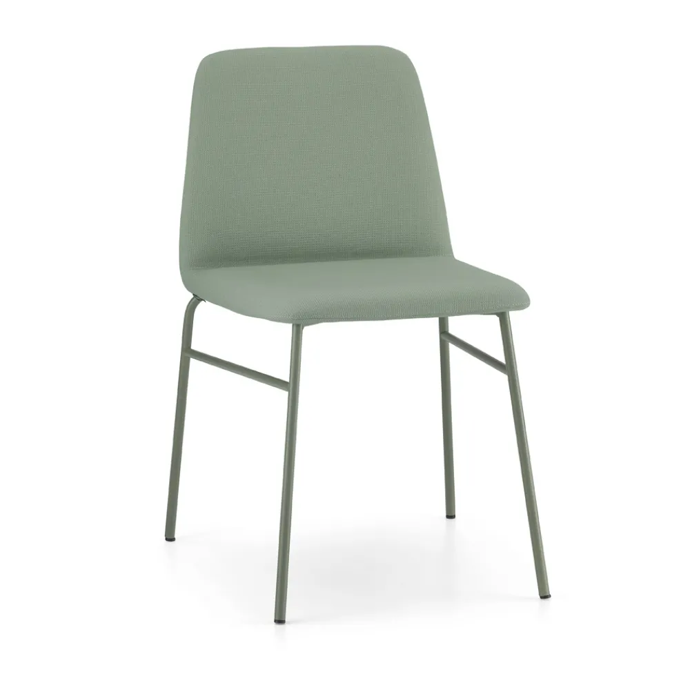 Viadurini Living Moderne Stühle-Wertvoller Stoffstuhl mit Metallbasis Hergestellt in Italien, 2 Stück - Molde