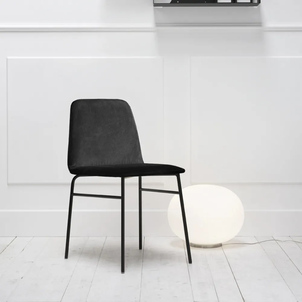 Viadurini Living Moderne Stühle-Wertvoller Stoffstuhl mit Metallbasis Hergestellt in Italien, 2 Stück - Molde