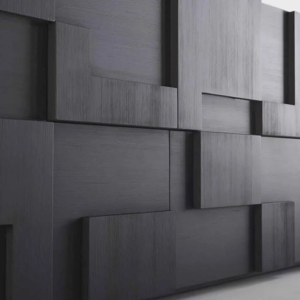 Viadurini Living Sideboards-Wertvolles Sideboard aus Thermoholz n Lärche 3 Türen und 1 Schublade