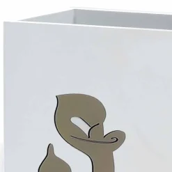 Viadurini Living Regenschirmständer Design-White Wood Umbrella Stand Modernes Design mit Blumendekorationen - Caracalla