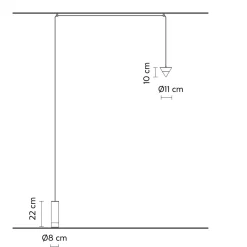 Viadurini Lighting Designer Stehlampen-Wire Stehlampe aus schwarzem Aluminium und Kegel Tolles minimalistisches Design - Mercado
