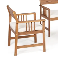 Viadurini in the Garden Garten Lounge Set-Wohnzimmer 4 Garten Holzzubehör Elegantes Design für den Außenbereich - Roxen