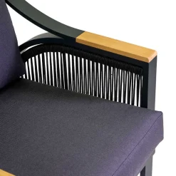 Viadurini in the Garden Garten Lounge Set-Wohnzimmer aus Aluminium mit Armlehnen aus brasilianischem Teakholz - Tagebuch