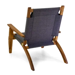 Viadurini in the Garden Garten Lounge Set-Wohnzimmer aus geöltem Akazienholz in Naturfarbe und Stoff - Bottega