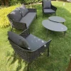 Viadurini in the Garden Garten Lounge Set-Wohnzimmer bestehend aus Sofa, Sesseln und 2 Couchtischen aus Aluminium - Yuma