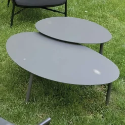 Viadurini in the Garden Garten Lounge Set-Wohnzimmer bestehend aus Sofa, Sesseln und 2 Couchtischen aus Aluminium - Yuma