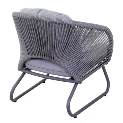 Viadurini in the Garden Garten Lounge Set-Wohnzimmer bestehend aus 2 Sesseln mit Couchtisch - Suitcase