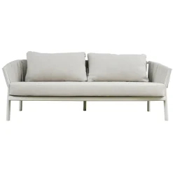 Viadurini in the Garden Garten Lounge Set-Wohnzimmer, bestehend aus 2 Sesseln, 1 Sofa und 2 Couchtischen aus Aluminium - Fusion