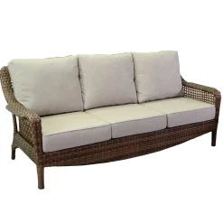 Viadurini in the Garden Garten Lounge Set-Wohnzimmer bestehend aus 2 Sesseln, 1 Sofa und 1 Couchtisch - Sonnenschirm