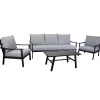Viadurini in the Garden Garten Lounge Set-Wohnzimmer, bestehend aus 1 Sofa, 2 Sesseln und 1 Couchtisch - Tisch