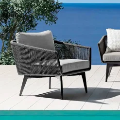 Viadurini in the Garden Garten Lounge Set-Wohnzimmer bestehend aus 2- oder 3-Sitzer-Sofa, Sesseln und Couchtisch - Elios