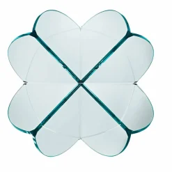 Viadurini Living Moderne Couchtische-Wohnzimmer Couchtisch aus transparentem Glas mit Säurebasis 3 Größen - Fiorella