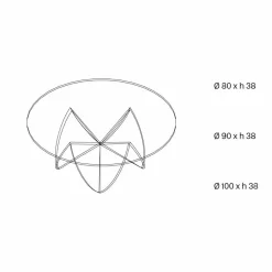 Viadurini Living Moderne Couchtische-Wohnzimmer Couchtisch aus transparentem Glas mit Säurebasis 3 Größen - Fiorella