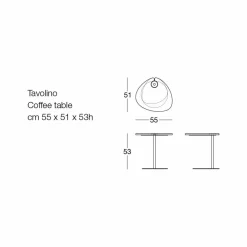 Viadurini Living Moderne Couchtische-Wohnzimmer Couchtisch in Metall und Holzplatte, Luxus-Design - Yassine