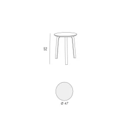 Viadurini Living Moderne Couchtische-Wohnzimmer Couchtisch mit runder lackierter MDF-Platte Made in Italy, Precious - Tobiko