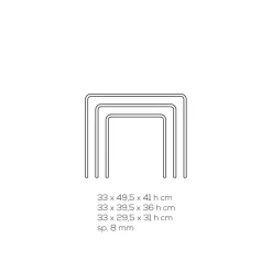 Viadurini Living Moderne Couchtische-Wohnzimmer Couchtische aus transparentem Minimal Acryl Kristall 3 Stück - Cecco