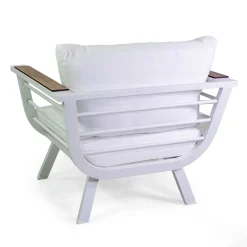 Viadurini in the Garden Garten Lounge Set-Wohnzimmer im Freien, bestehend aus 2 Sesseln und 1 Aluminiumtisch - Righello