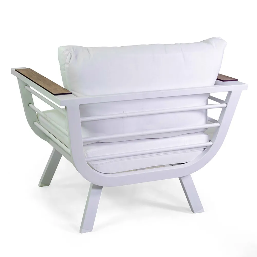 Viadurini in the Garden Garten Lounge Set-Wohnzimmer im Freien, bestehend aus 2 Sesseln und 1 Aluminiumtisch - Righello