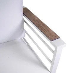 Viadurini in the Garden Garten Lounge Set-Wohnzimmer im Freien, bestehend aus 2 Sesseln und 1 Aluminiumtisch - Righello