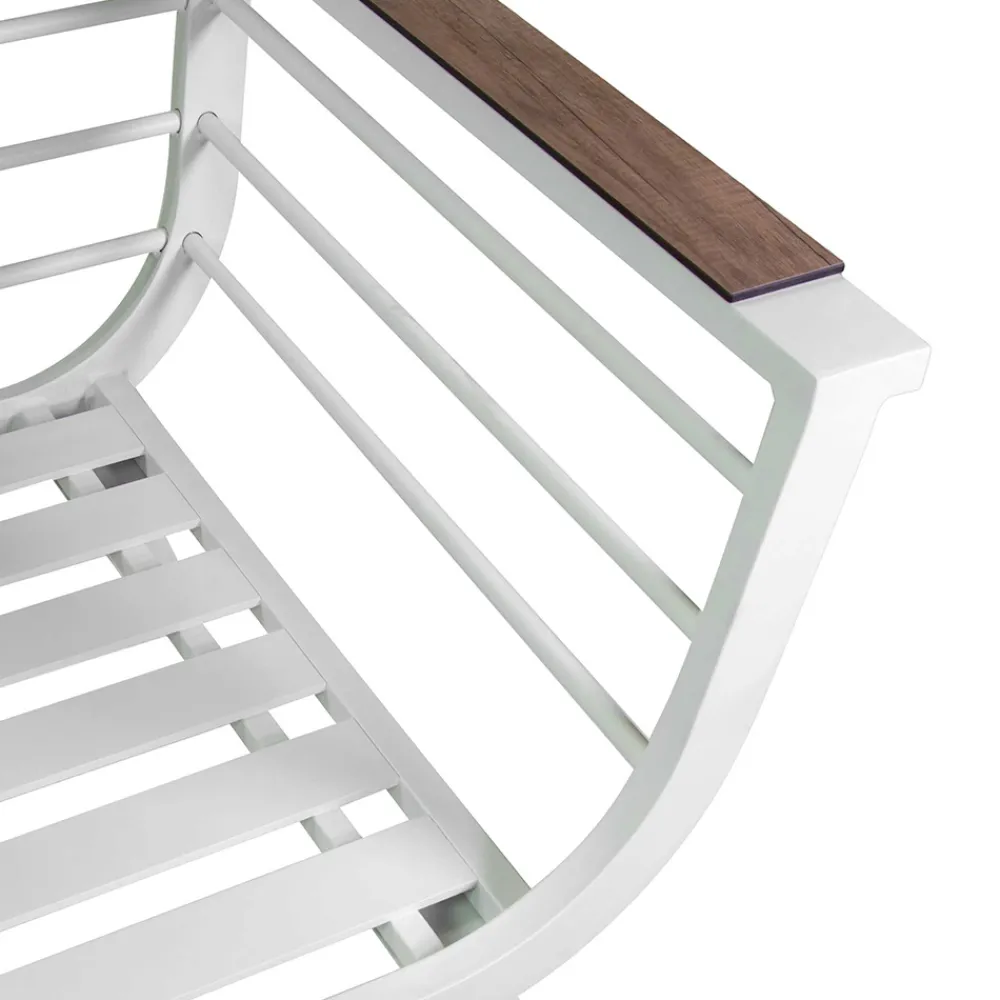 Viadurini in the Garden Garten Lounge Set-Wohnzimmer im Freien, bestehend aus 2 Sesseln und 1 Aluminiumtisch - Righello