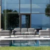 Viadurini in the Garden Garten Lounge Set-Wohnzimmer im Freien mit Sofa und 2 Sesseln aus Stoff Made in Italy - Suki