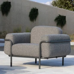 Viadurini in the Garden Garten Lounge Set-Wohnzimmer im Freien mit Sofa und 2 Sesseln aus Stoff Made in Italy - Suki