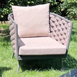 Viadurini in the Garden Garten Lounge Set-Wohnzimmer im Freien mit Sofa, Sessel und rechteckigem Couchtisch - Dandelium